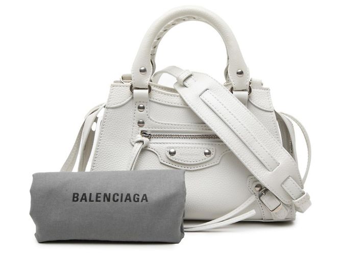 Borsa Balenciaga Neoclassic City Mini Bianco - vista 7