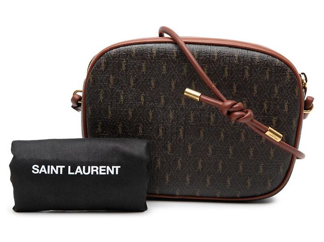 Borsa a tracolla Le Monogram Saint Laurent Marrone - vista 7