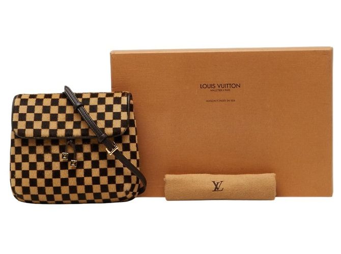 Pochette a Tracolla Louis Vuitton Damier Sauvage Gazelle Marrone Beige - vista 10