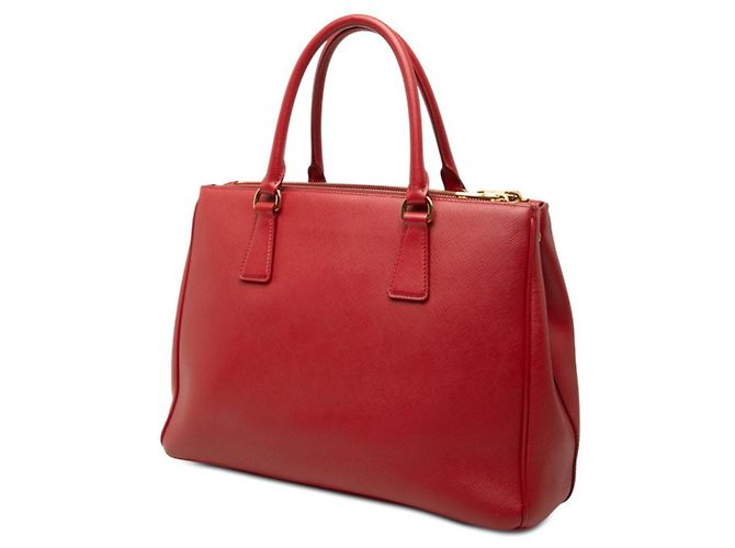 Borsa Prada Galleria in Saffiano rosso - vista 2