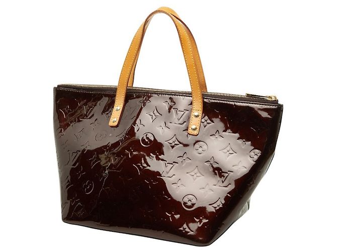 Borsa Louis Vuitton Monogram Vernis Bellevue PM Bordò Porpora - vista 2