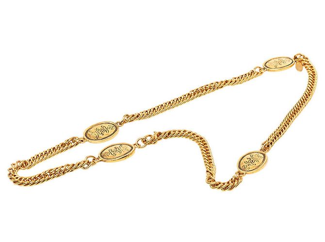 Collana Chanel Coco Mark Vintage Crown Chain D'oro - vista 2