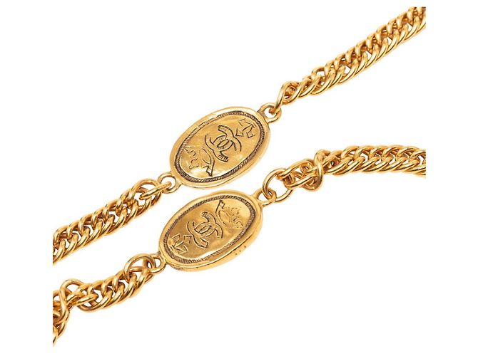 Collana Chanel Coco Mark Vintage Crown Chain D'oro - vista 3
