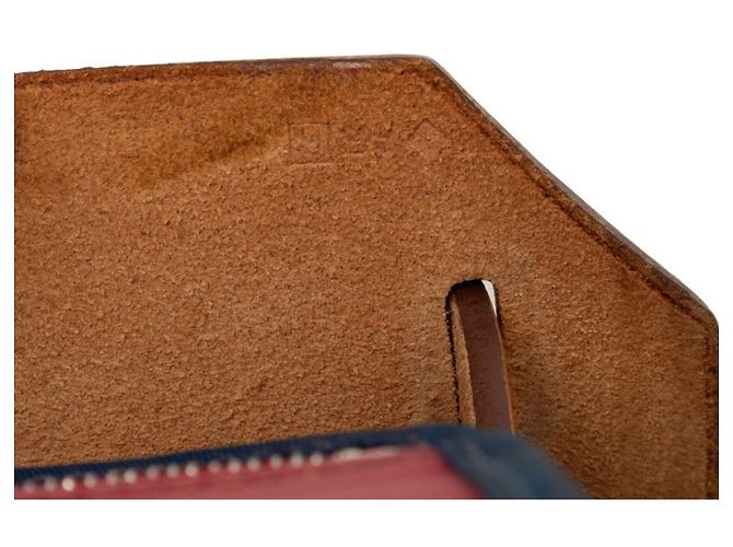 Hermès Hermes Herbag Zip PM Handtasche Rot Marineblau - Ansicht 8