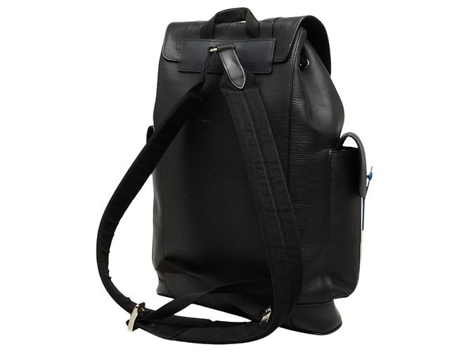 Zaino Louis Vuitton Epi Damier Graphite Christopher PM Nero Blu - vista 2