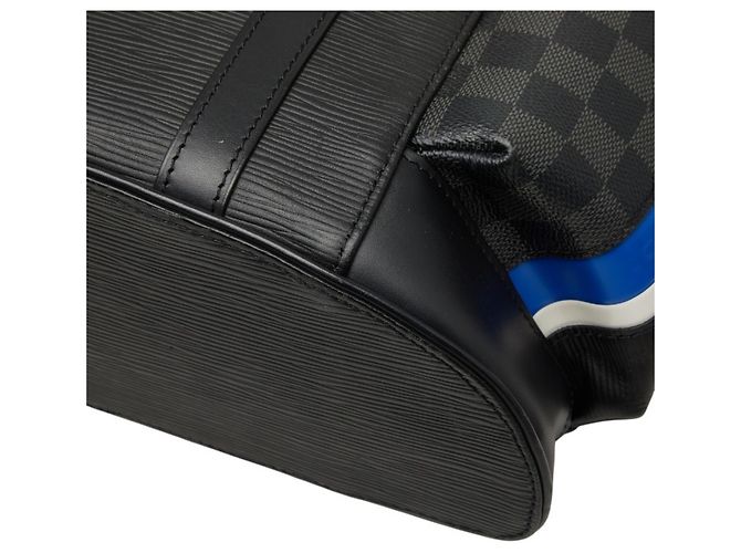 Zaino Louis Vuitton Epi Damier Graphite Christopher PM Nero Blu - vista 4