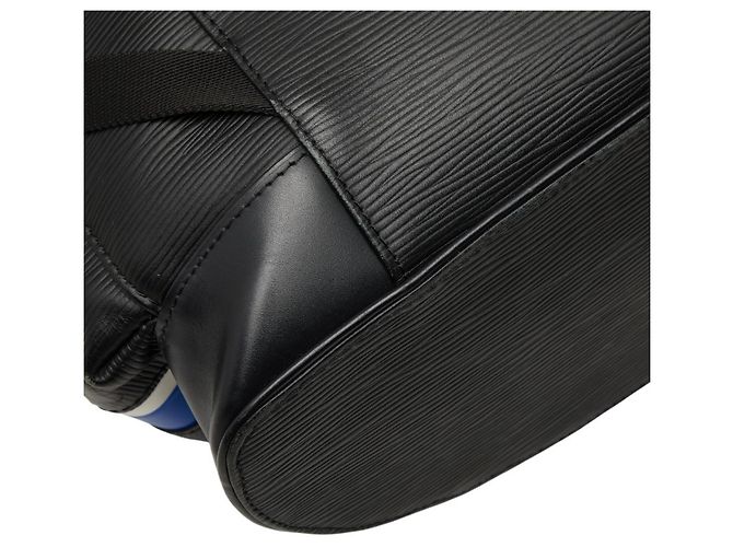 Zaino Louis Vuitton Epi Damier Graphite Christopher PM Nero Blu - vista 7