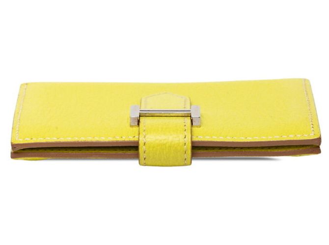 Tarjetero bi-fold Hermès Bearn Amarillo - vista 3