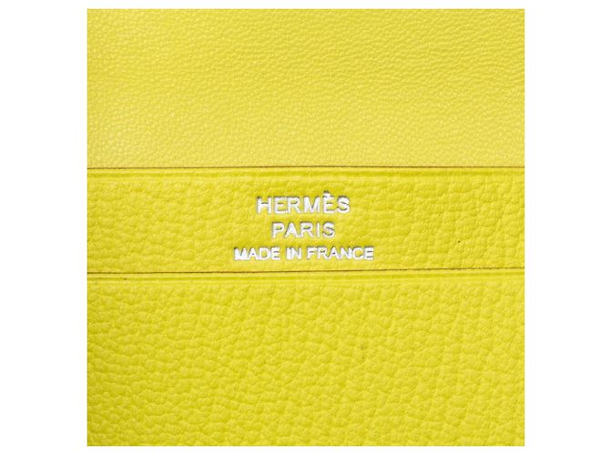 Tarjetero bi-fold Hermès Bearn Amarillo - vista 7