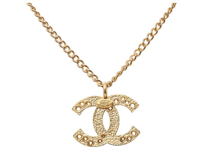 Collana con pendente a catena con il logo Coco di Chanel D'oro - vista 2