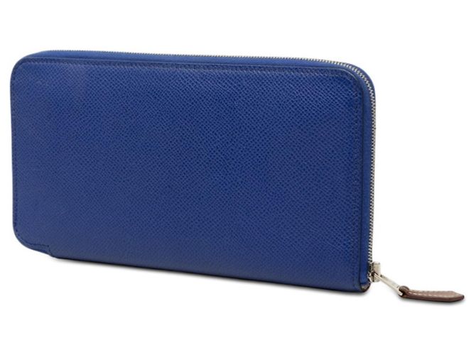 Azap Hermès Cartera larga de cuero Epsom azul Hermes - vista 2