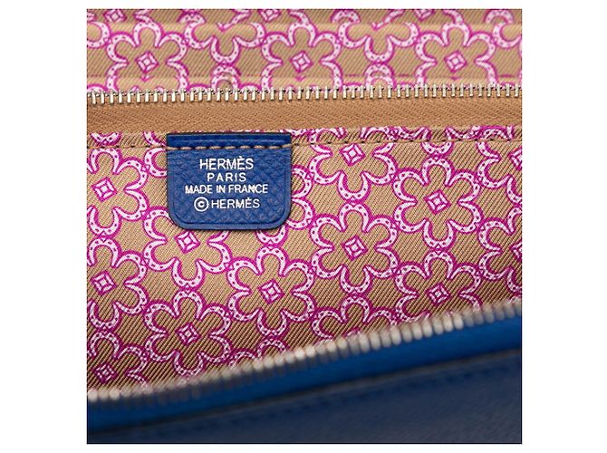 Azap Hermès Cartera larga de cuero Epsom azul Hermes - vista 5