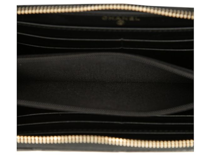 Cambon Portafoglio Chanel Coco Mark Matelassé in agnello nero - vista 4