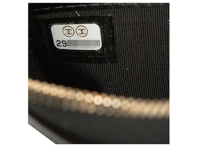 Cambon Portafoglio Chanel Coco Mark Matelassé in agnello nero - vista 6