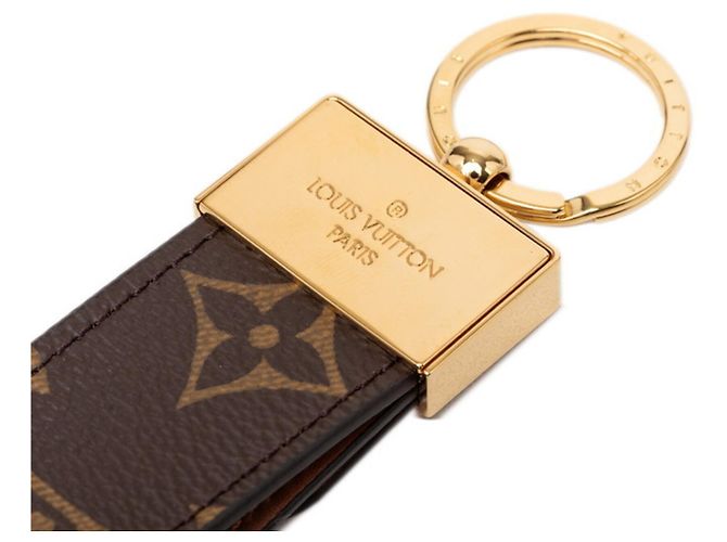 Louis Vuitton Monogram Porte Clés Dragonne Dauphine Keychain Marrone D'oro - vista 3