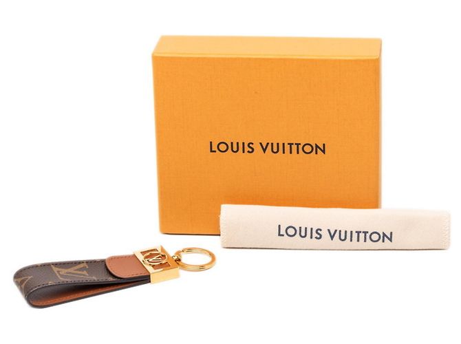 Louis Vuitton Monogram Porte Clés Dragonne Dauphine Keychain Marrone D'oro - vista 7