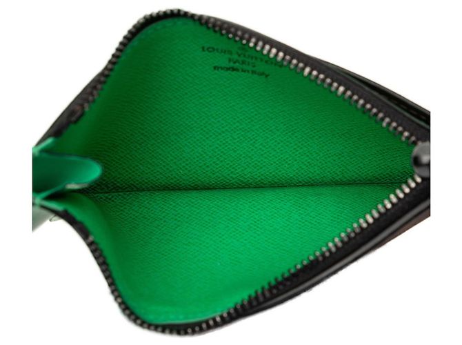 Tarjetero Monogram Macassar Louis Vuitton Castaño Verde - vista 4