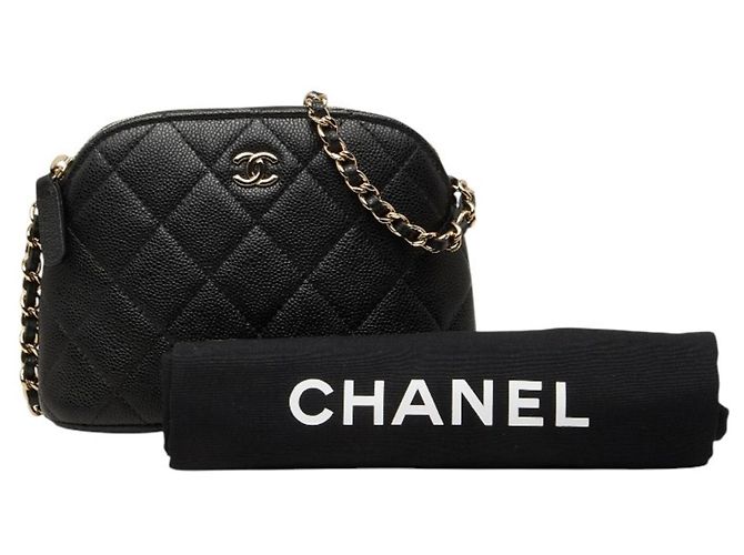 Pochette Chanel Coco Mark Matelassé Classic Chain Shoulder Bag Nero - vista 9