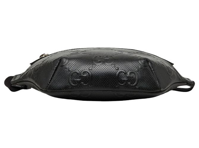Borsa a tracolla Gucci GG goffrata Nero - vista 3