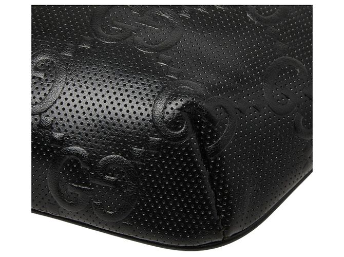 Borsa a tracolla Gucci GG goffrata Nero - vista 4