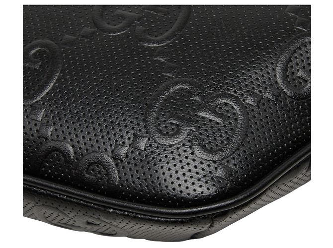 Borsa a tracolla Gucci GG goffrata Nero - vista 6