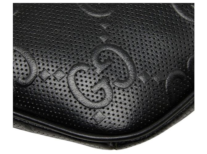 Borsa a tracolla Gucci GG goffrata Nero - vista 7