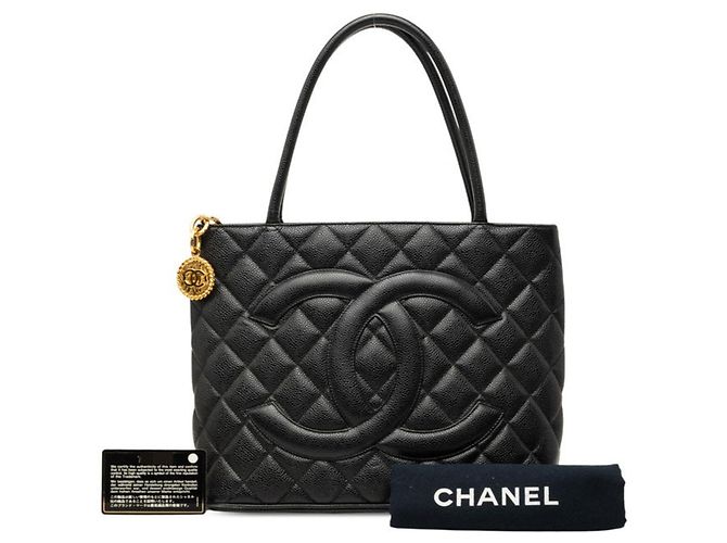 Borsa Tote Chanel Matelassé Coco Mark Reissue Nero - vista 7