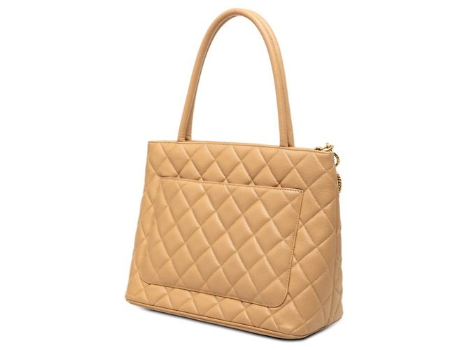 Borsa Tote Chanel Matelassé Coco Mark Reissue Beige - vista 2