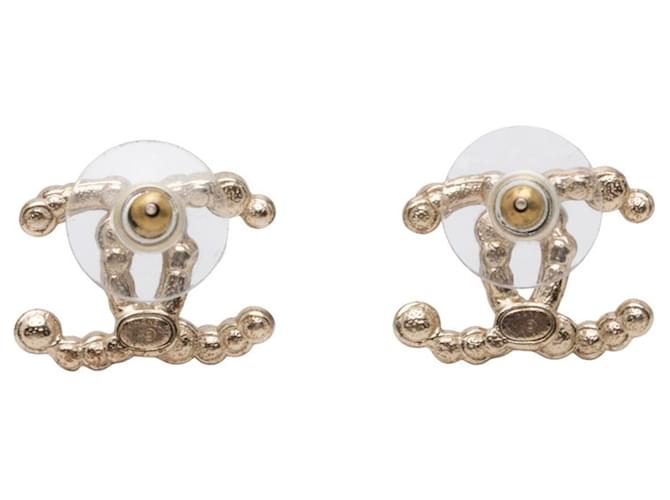 Orecchini Chanel Vintage Coco Mark Rosa D'oro - vista 2