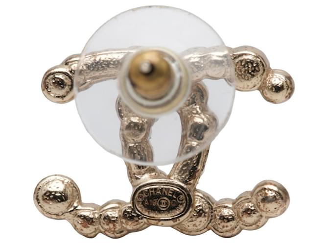 Orecchini Chanel Vintage Coco Mark Rosa D'oro - vista 3