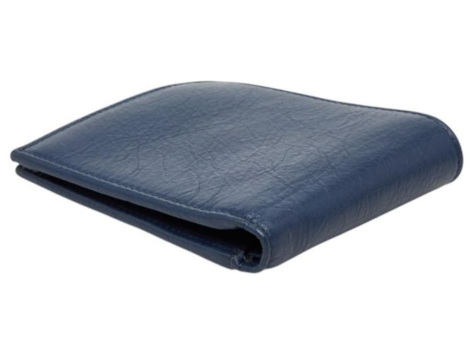 Everyday Balenciaga Navy Leather Bi-Fold Wallet Navy blue - view 4