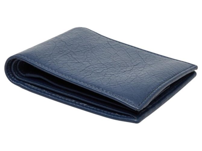 Everyday Balenciaga Navy Leather Bi-Fold Wallet Navy blue - view 5