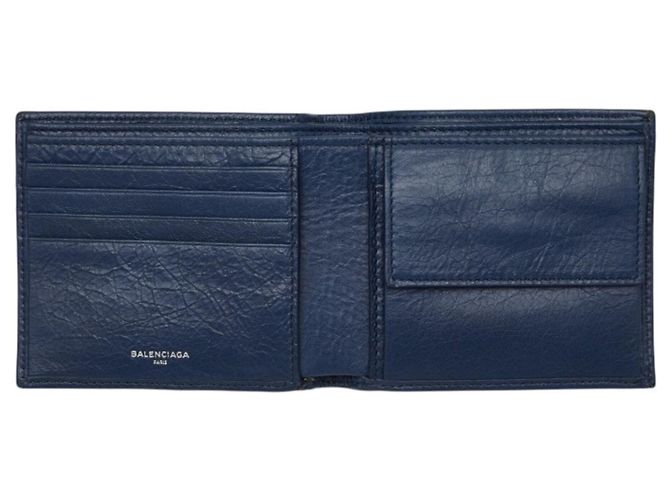 Everyday Balenciaga Navy Leather Bi-Fold Wallet Navy blue - view 6