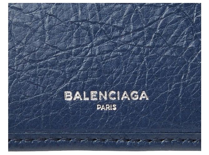 Everyday Balenciaga Navy Leather Bi-Fold Wallet Navy blue - view 7