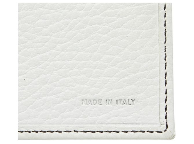 Fendi Zucchino Logo Charm Tri-fold Wallet Brown White - view 9