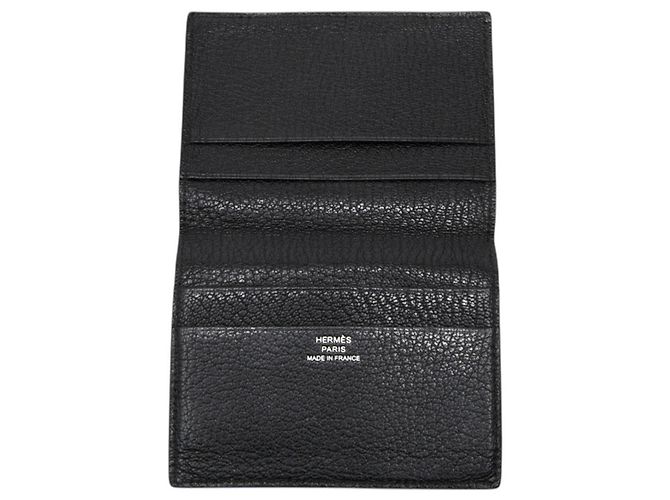 Hermès Tarjetero de piel de cabra negro Hermes Evelyne - vista 4