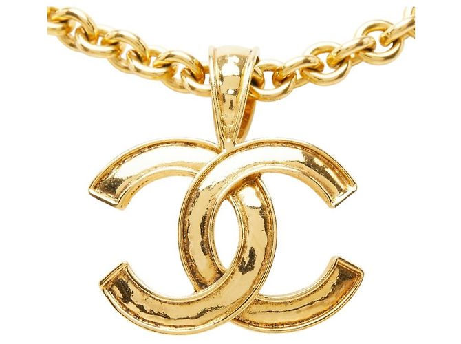 Collana con pendente a catena con il logo Coco di Chanel D'oro - vista 2