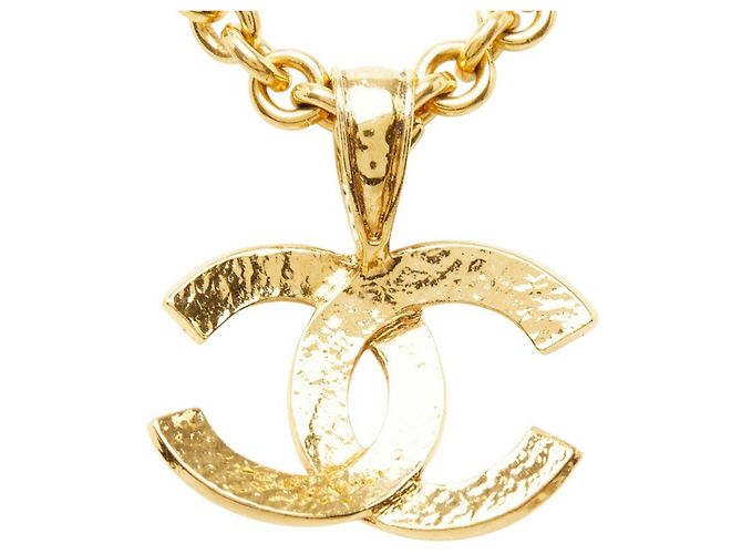 Collana con pendente a catena con il logo Coco di Chanel D'oro - vista 3