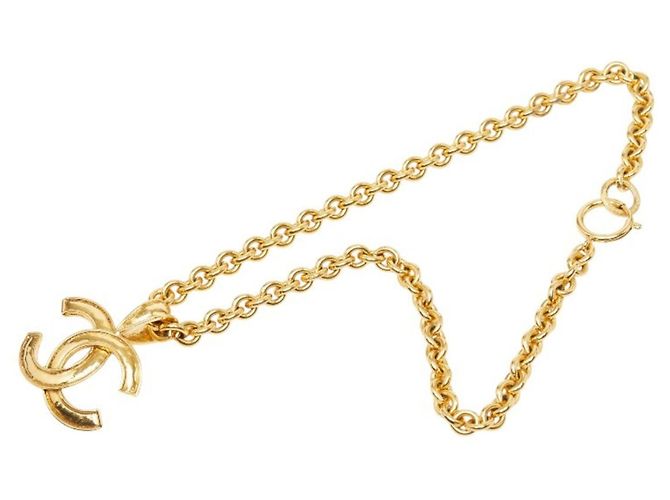 Collana con pendente a catena con il logo Coco di Chanel D'oro - vista 4