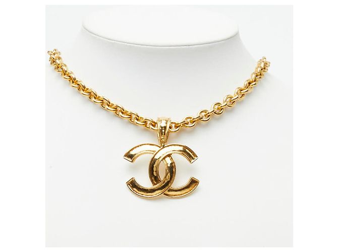 Collana con pendente a catena con il logo Coco di Chanel D'oro - vista 6