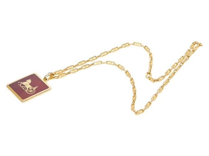 Céline Collana con pendente Celine Macadam Carriage Rosso D'oro - view 4