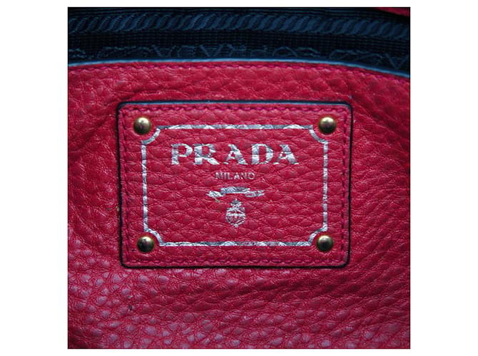 Borsa a tracolla e clutch con placca logo Triangle Prada Rosso - vista 5