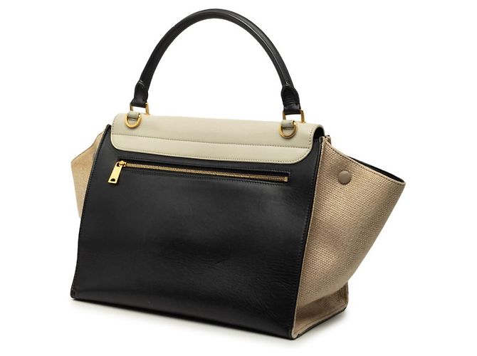 Céline Borsa a mano/Borsa a tracolla Celine Trapeze Marrone Nero Beige - vista 2