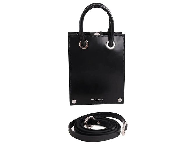 Mini borsa in pelle nera The Kooples Nero - vista 5