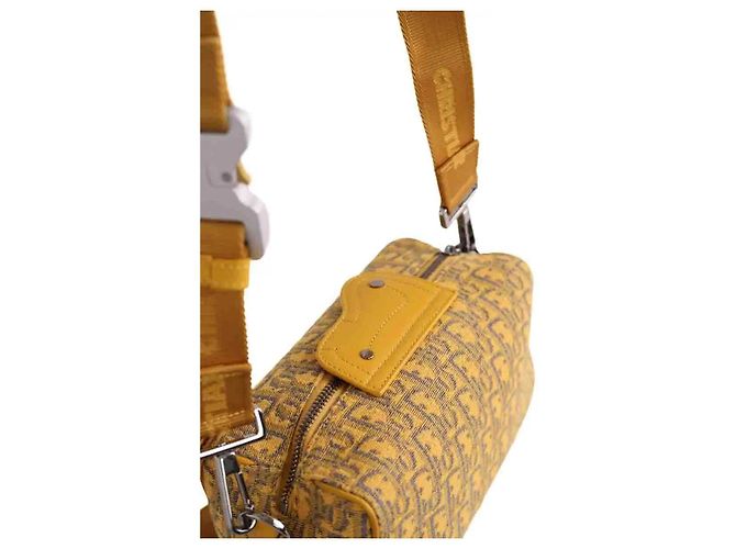 Marsupio Dior Lingot 22 giallo in tessuto - vista 4