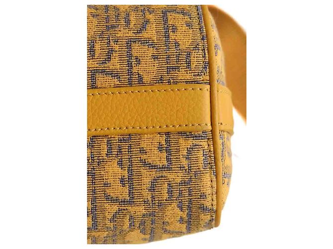 Marsupio Dior Lingot 22 giallo in tessuto - vista 5