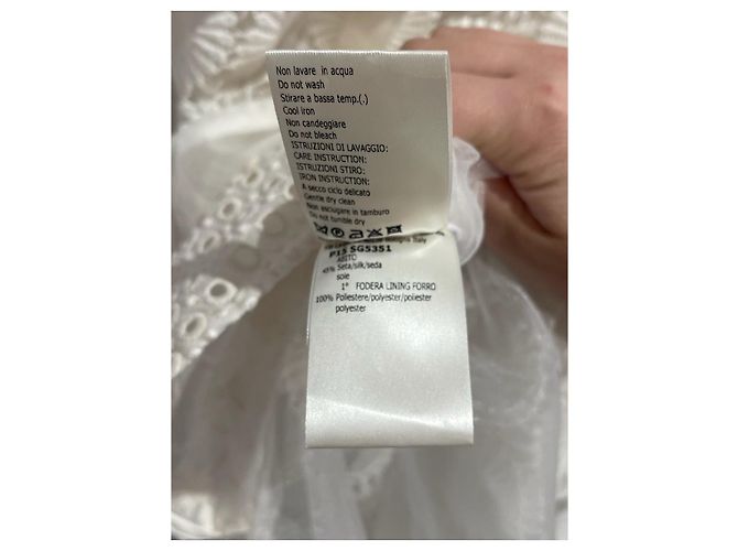 Giambattista Valli Robe Giamba blanche T.40 - vue 6