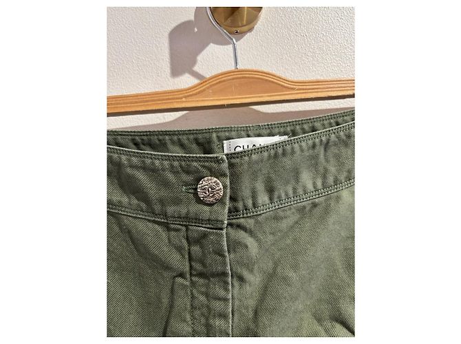 Short Chanel kaki T.42 Khaki - Ansicht 3
