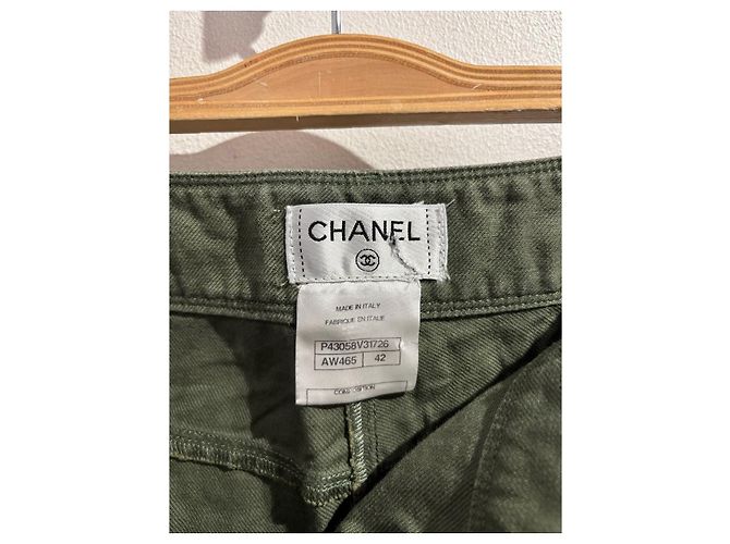 Short Chanel kaki T.42 Khaki - Ansicht 4