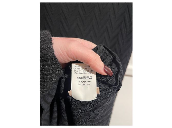 Alaïa Langes Kleid Alaia T.40 Schwarz - Ansicht 7